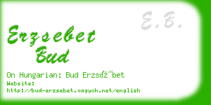 erzsebet bud business card